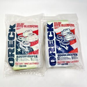 24 BAGS - TWO 12 Pack B Oreck XL Buster Canister Vacuum PKBB12DW Housekeeper NEW